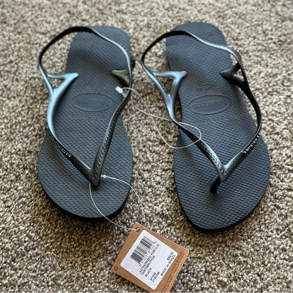 NWT Havaianas Sunny Sandal Black Size 9